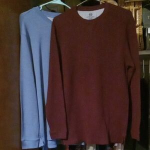 2 Alpine Lakes Mens Waffleknit Long Sleeve Shirts Size XL